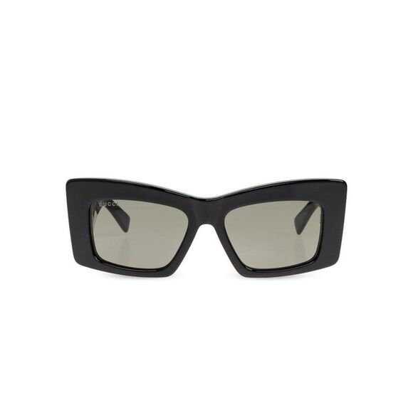 GUCCI Rectangular Acetate Women's Sunglasses Women BLACK - Picture 1 of 3